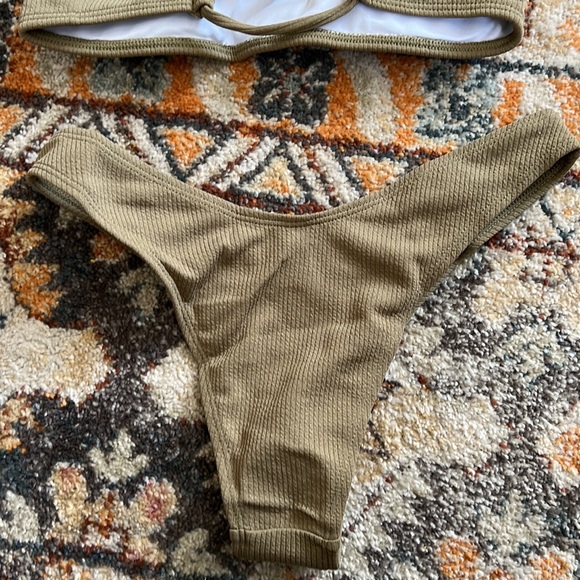 NWT Zaful Khaki Green Neutral Bikini Set - Picture 7 of 8